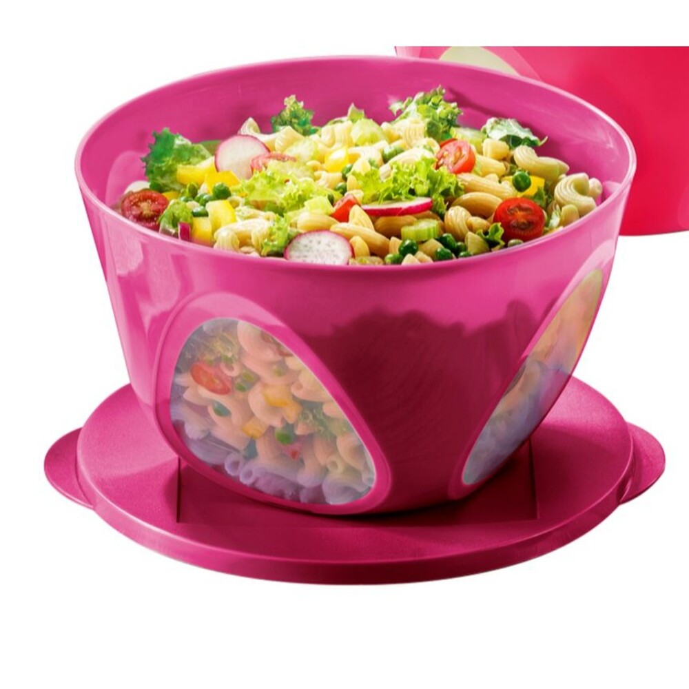 NEW Tupperware outdoor dining impressions store serve bowl 10.5 Cup pink